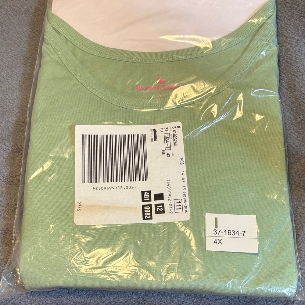 Woman Within Mint Green Top